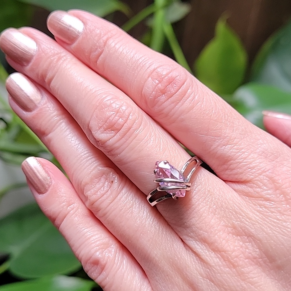 Marquise Pink Gemstone Ring